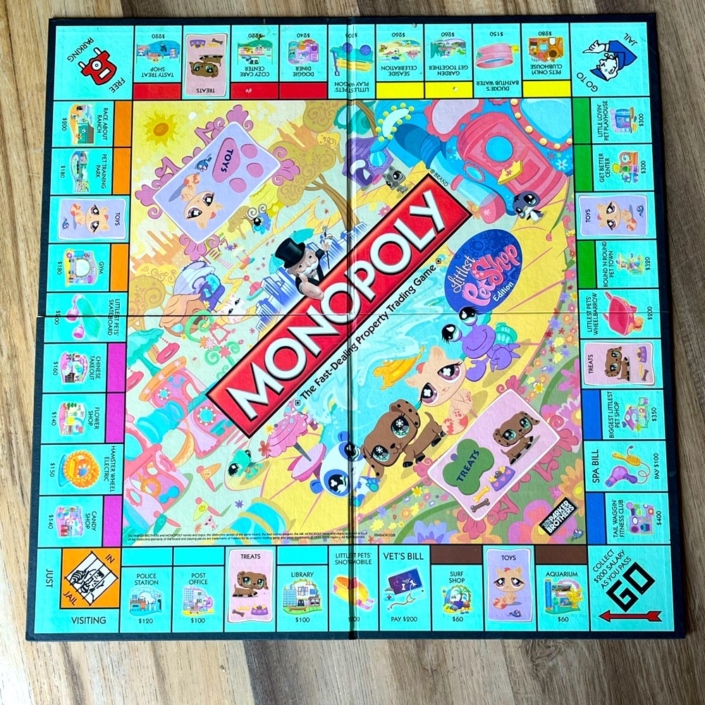 Littlest Pet Shop Monopoly Edition Game Board only